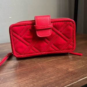 Vera Bradley (RFID) Wallet Tango Red Quilted Fabric